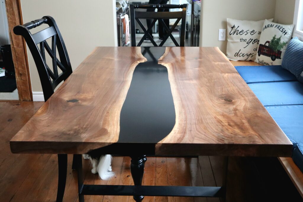 Dining Room Table made as custom river table